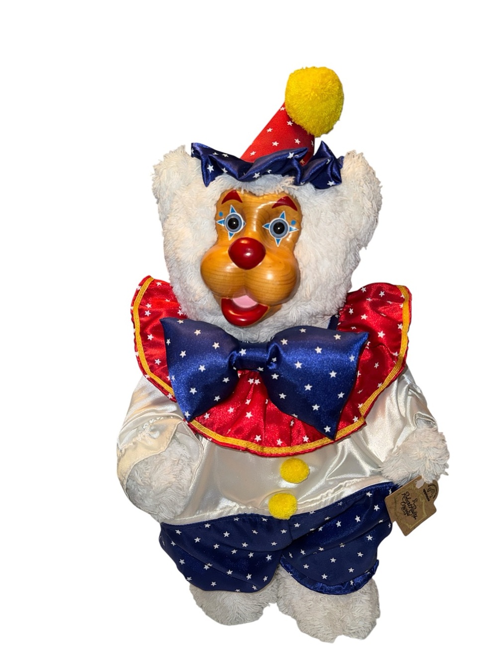 Raikes Clown Bear Plush Decor in Red, Blue & Yellow